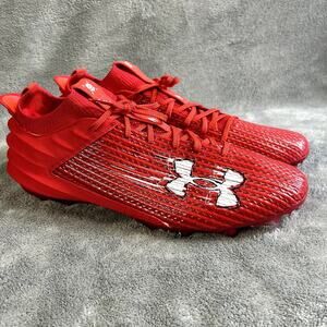 Under Armour Blur Smoke 2.0 MC Red Football Cleats Men’s Size 15 Lightweight